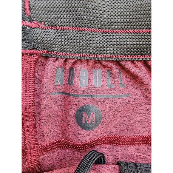 NOBULL Shorts Mens Medium Red Heather Athletic Training Lined Drawstring Pockets - Picture 7 of 13